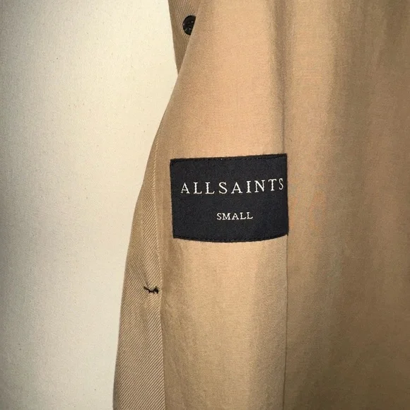 ALLSAINTS Beige Trench Coat – Size Small (S) - Picture 4 of 5